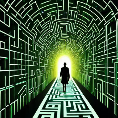 **Image Prompt 1:** A striking visual metaphor of the modern legal landscape as a dense, intricate "legal jungle" or a highly complex digital labyrinth. Tangled glowing lines represent intricate laws and global regulations. In the foreground, an individual appears overwhelmed or lost amidst this complexity. Sharply contrasting, a figure representing a highly specialized legal expert confidently cuts through the dense foliage or navigates the digital maze with a clear, illuminated path, symbolizing clarity and precise guidance in specific legal niches like cybersecurity, AI regulation, or international trade. The mood is dynamic, with elements of digital evolution and global interconnectedness. *Style: Cinematic, high detail, high contrast, symbolic, futuristic undertones.*