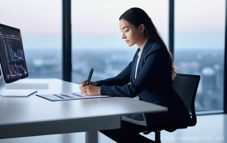 법률 자문가의 법적 문서 처리법 - **"A vibrant and diverse team of legal professionals, dressed in sharp, modern business attire, coll...