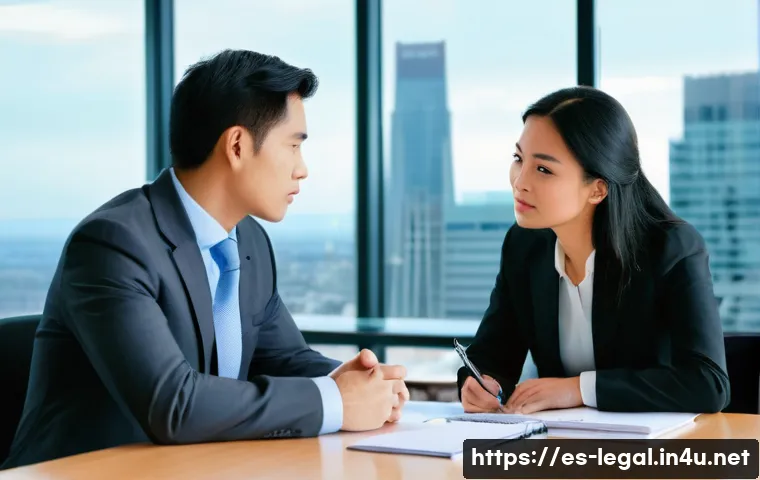 법률 자문가의 실무적 접근법 - **Prompt 1: The Empathetic Legal Guide**
    "A modern, diverse female lawyer in smart, business cas...