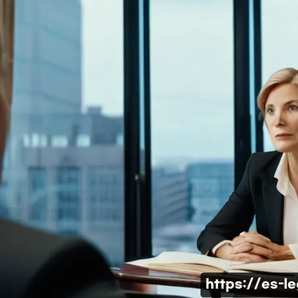 법률 자문가의 실무 경험 공유 - **Prompt 1: Empathetic Legal Counsel in a Modern Office**
    "A highly detailed, realistic image of...