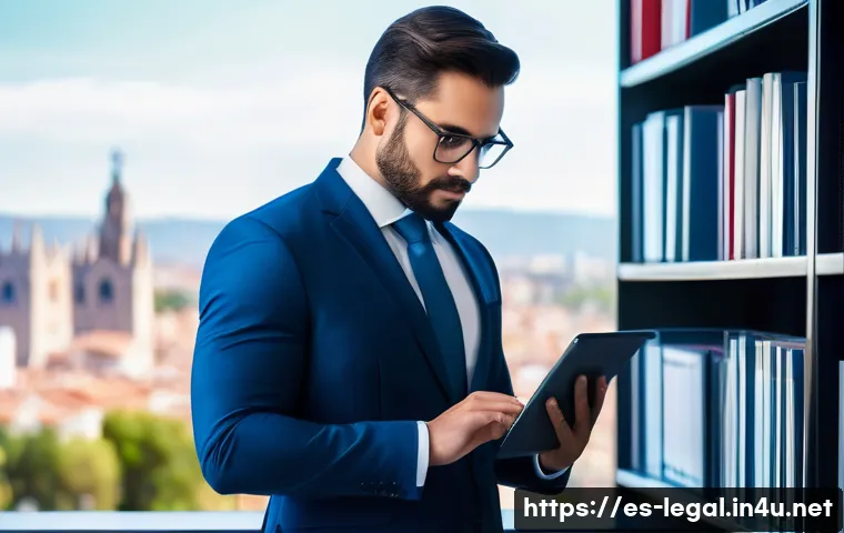 법률 자문가의 경력 발전 전략 - A professional legal advisor in a modern office setting, dressed in formal business attire, attentiv...