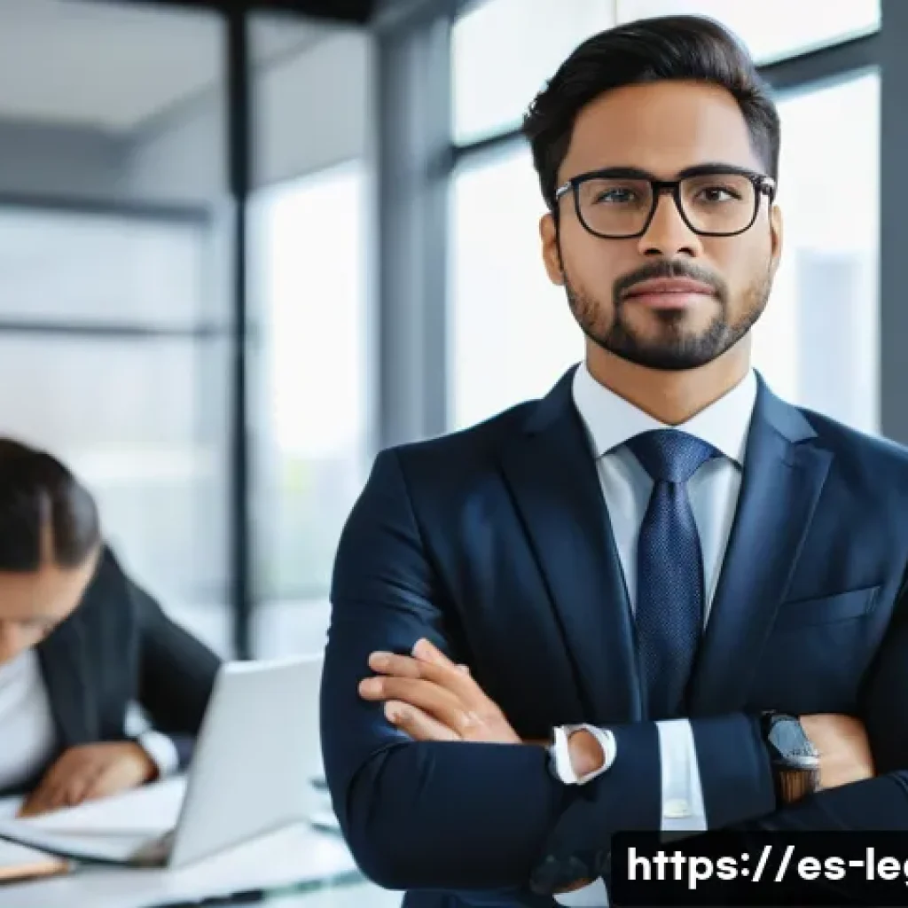 법률자문가의 커리어 목표 설정 - A professional legal advisor in a modern office setting, attentively listening and communicating wit...