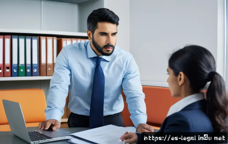 법률 자문가의 경험에서 배운 교훈 - A professional legal office scene showing a Hispanic male lawyer attentively listening to a female c...